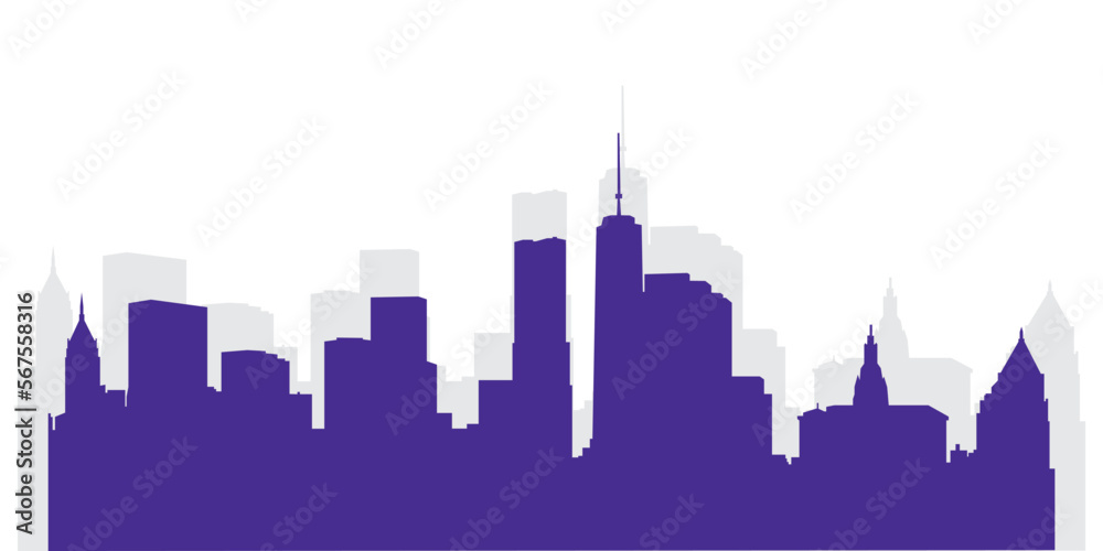 Fototapeta premium American City Scrapers Building Vector