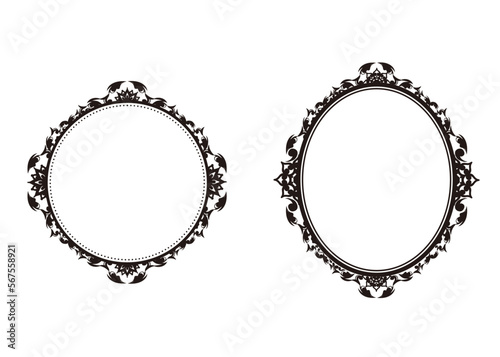 ゴシックな円、楕円フレーム