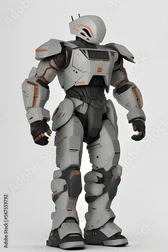 AI generated Humanoid cyborg robot