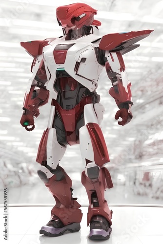 AI generated Humanoid cyborg robot
