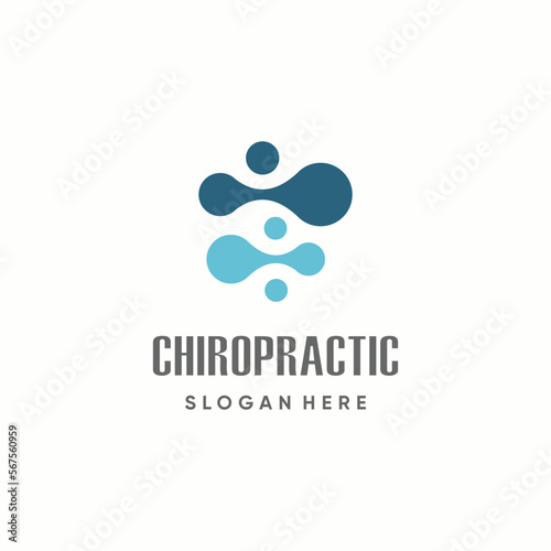 Chiropractic logo design with fresh and creative abstract idea