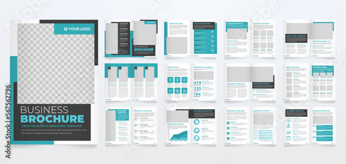 Elegant business catalogue with modern and minimalist style use for company profile and annual report