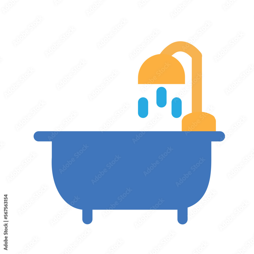 Bathtub Flat Icon Bathtub Flat Icon