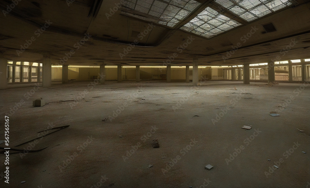 Liminal spaces. Abandoned mall 7. Abandoned building