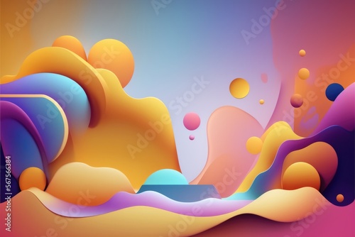 Colourful abstract wallpaper of paint splash © Kitorai