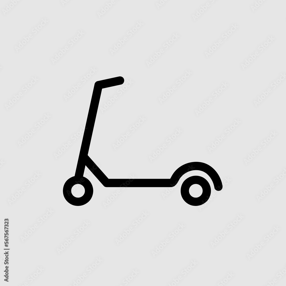 Kick scooter flat vector icon. trendy style illustration on white background..eps Kick scooter flat vector icon. trendy style illustration on white background..eps