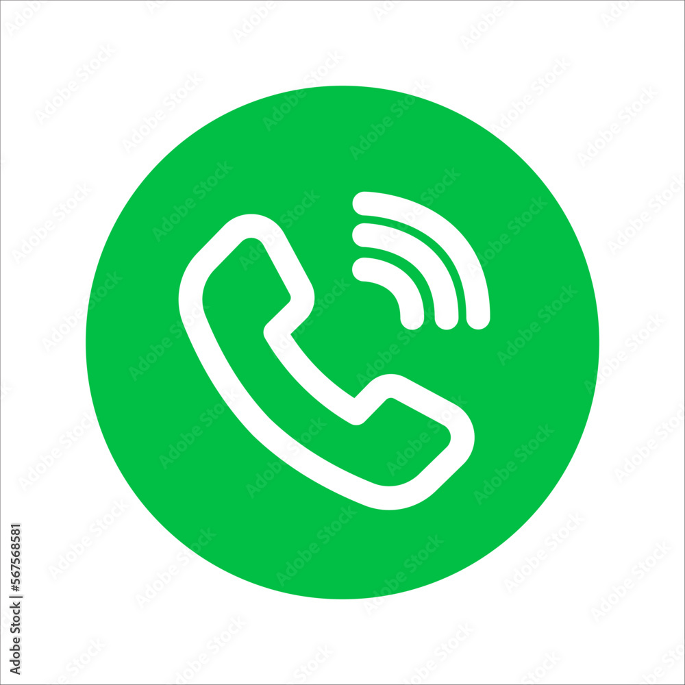 Green Circle Glyph Contact Icon