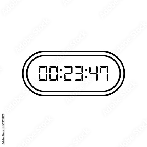 Digital clock icon vector design illustration.