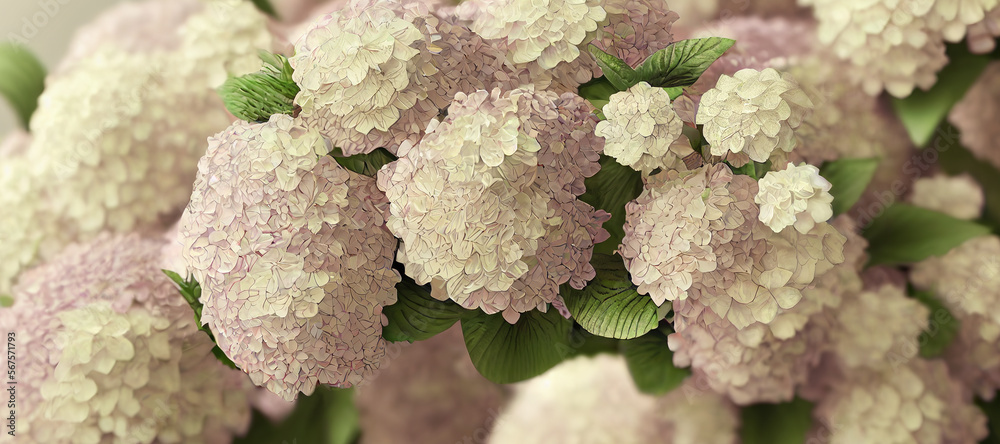 hydrangea flower plant pattern background with Generative AI Technology hydrangea flower plant pattern background with Generative AI Technology