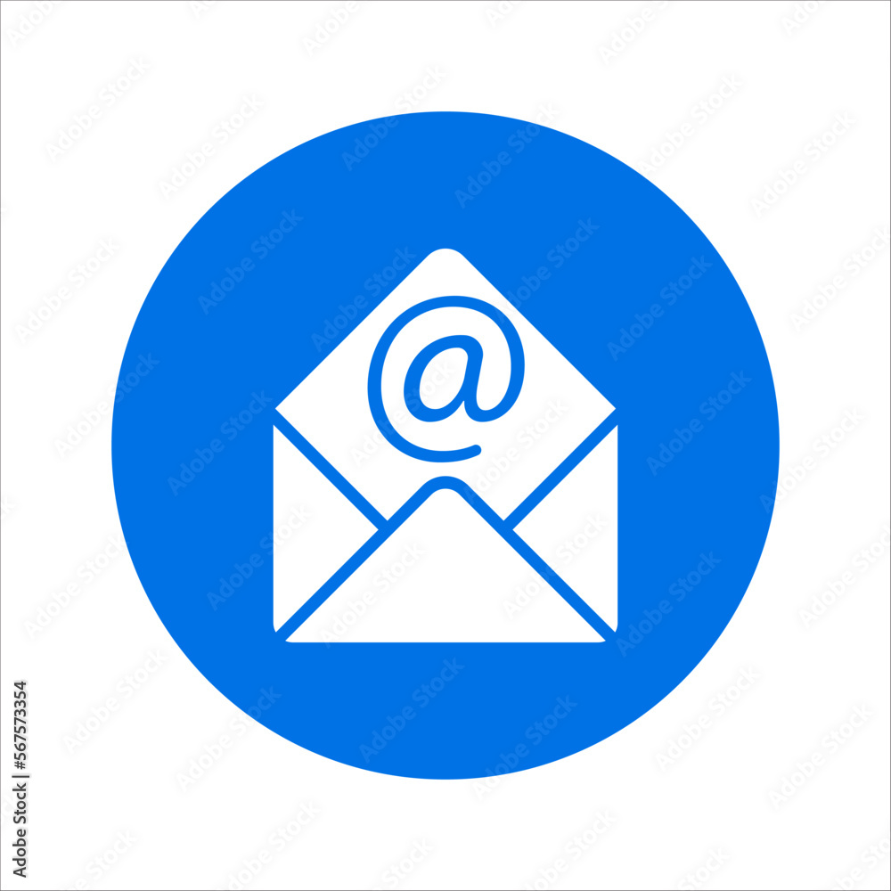 Blue Flat Contact Icon Blue Flat Contact Icon