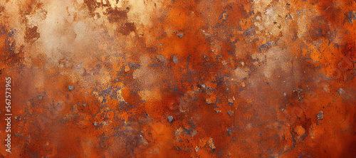 rusty iron zinc wall background with Generative AI Technology