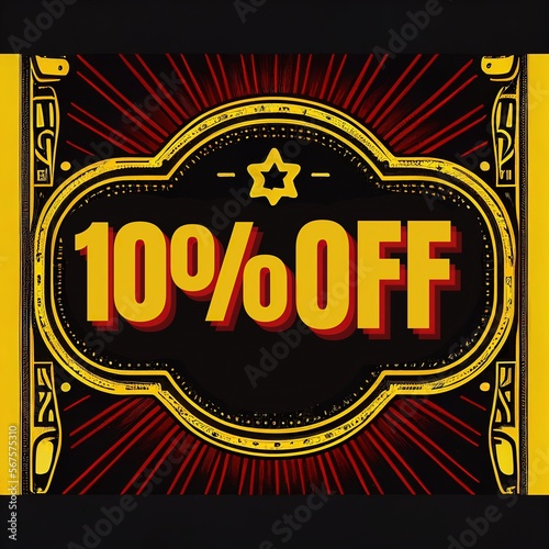 10% off, 10%, off, Promotion, sales, 1:1, Generated by ai