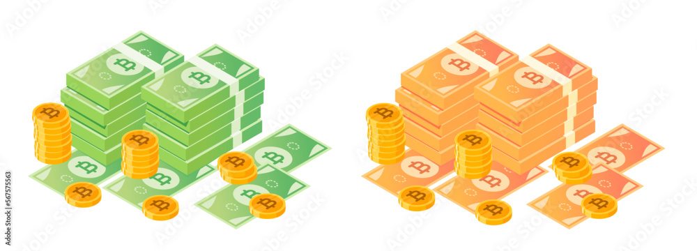 Thai Baht Money Bundle and Coins