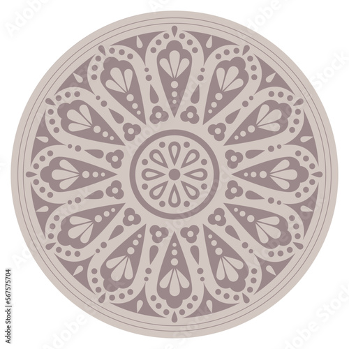 Mandala-Ornament, Mandala-Illustration-Vektor, kreisf√∂rmige Verzierung, dekoratives Element f√ºr Designmaterial
