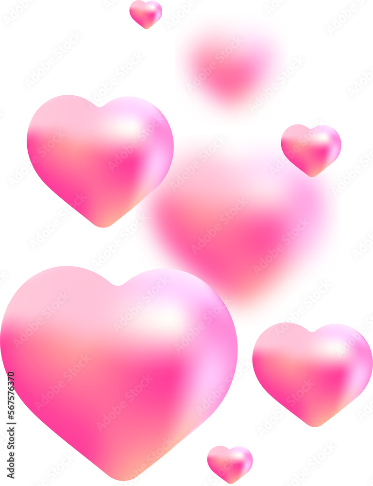 heart gradient illustration valentine day
