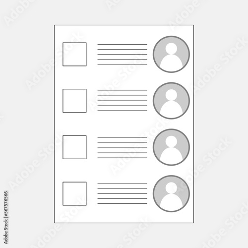 Blank ballot to select candidate from contenders