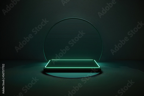 hintergrund produkt podium schwarz grün