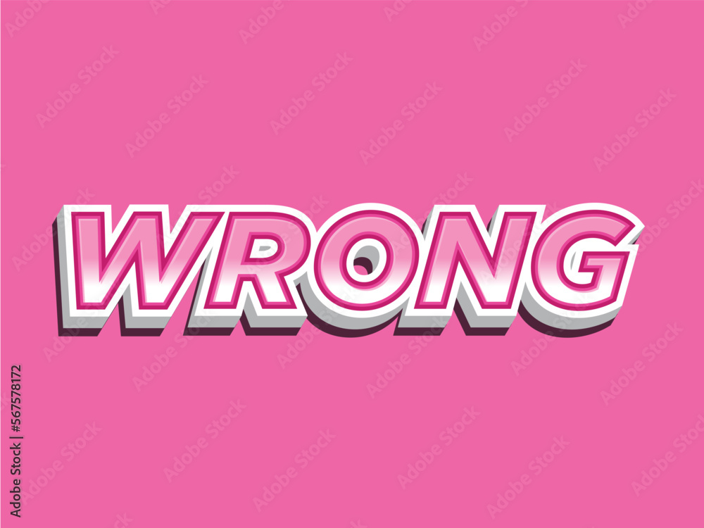 Fototapeta premium wrong word