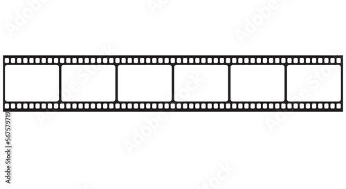 Realistic film strip on white background. Film strip design
