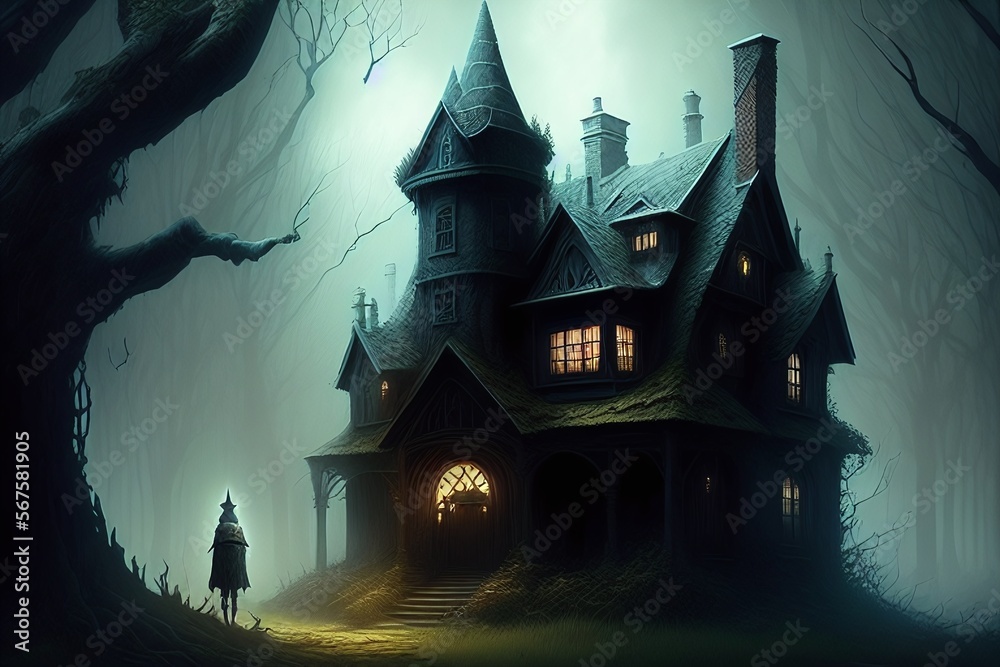 dark ghost house witch fantasy