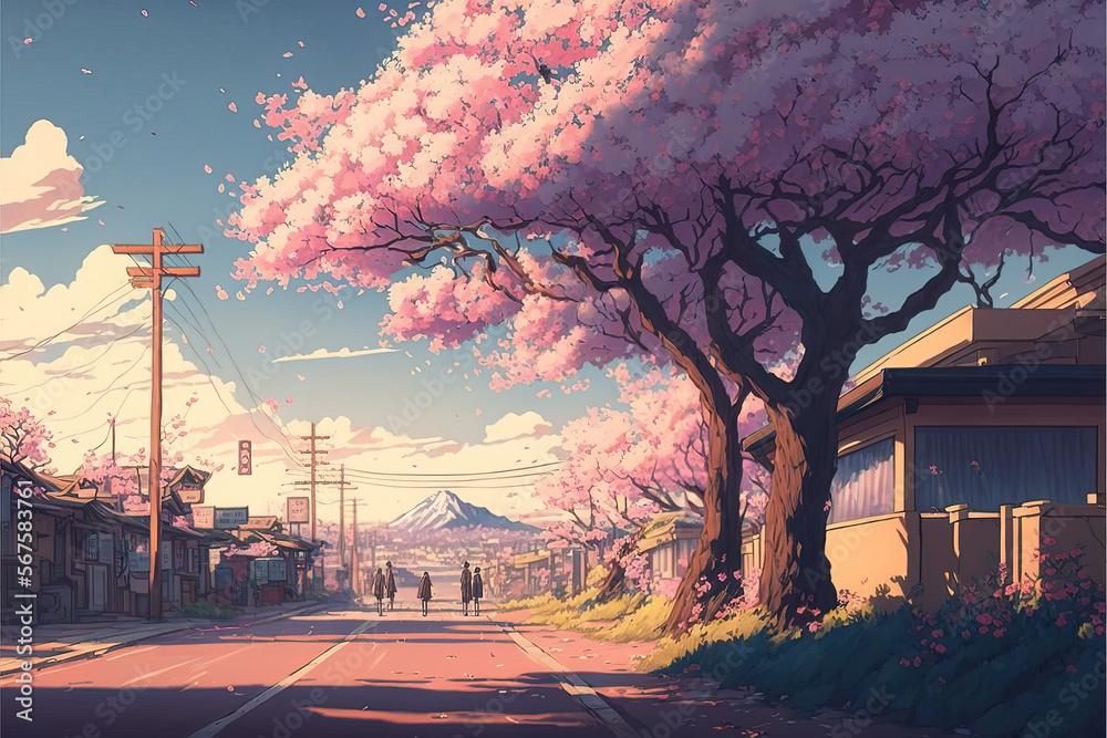 24 Anime Cherry Blossom Wallpapers  Wallpaperboat