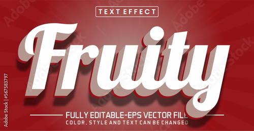 Fruity text editable style effect