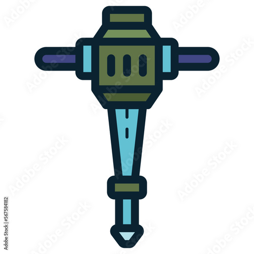 jack hammer machine illustration