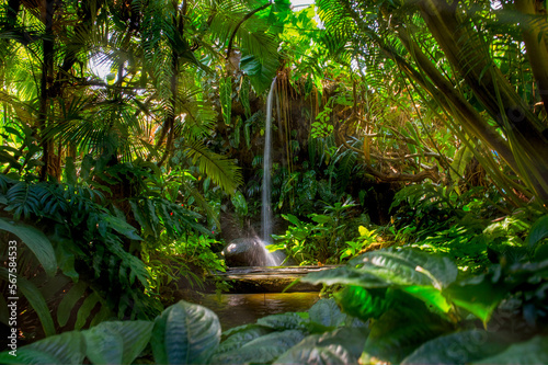 Artificial waterfall in a cafe