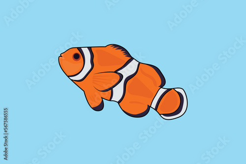 Reef fish cartoon vector Illustration