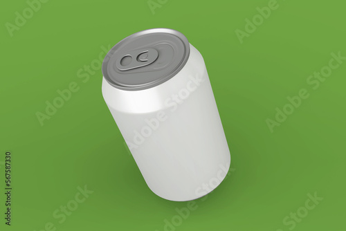 Realistic soda can mockups in resting and leaning left in top view