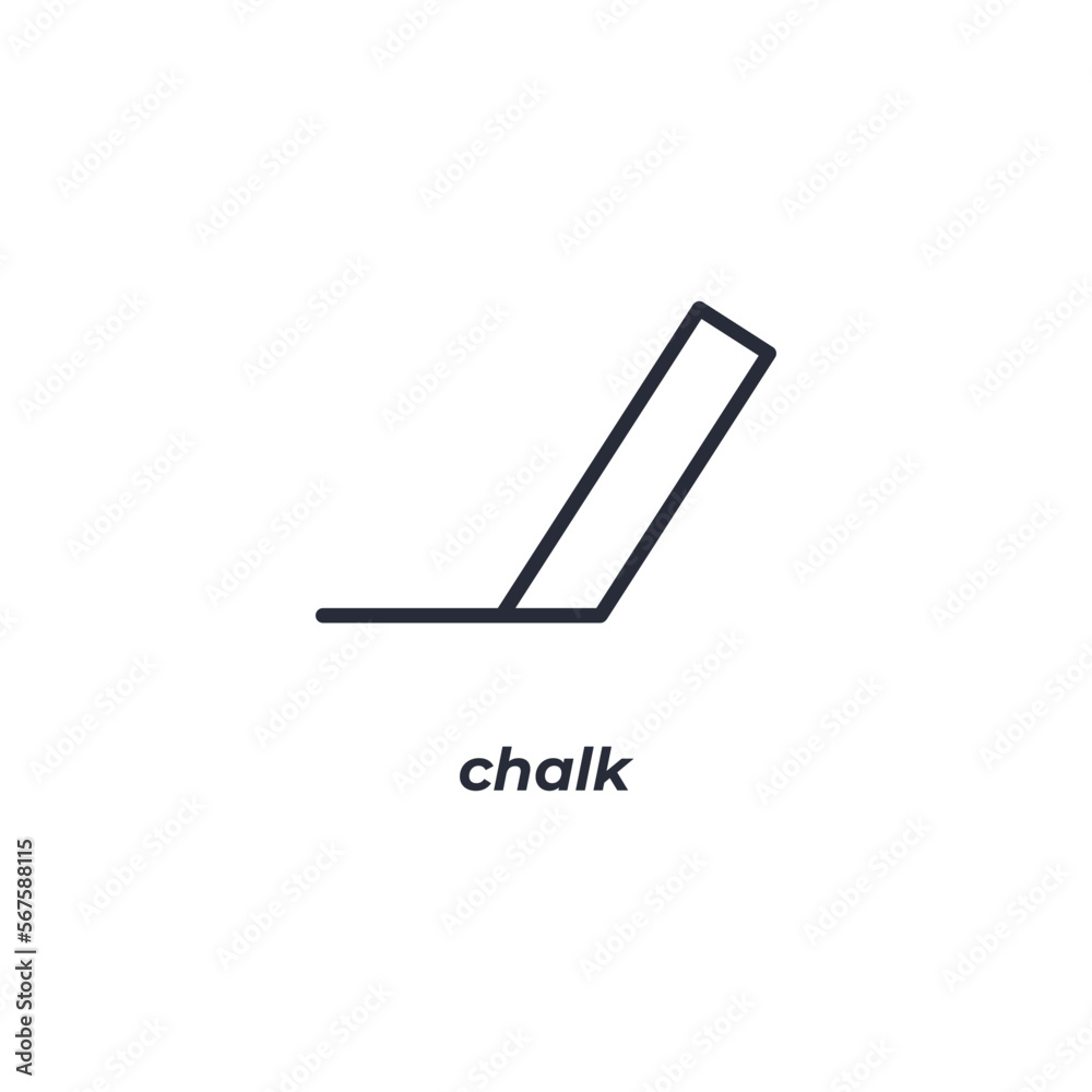 Vector sign chalk symbol is isolated on a white background. icon color editable. Vector sign chalk symbol is isolated on a white background. icon color editable.