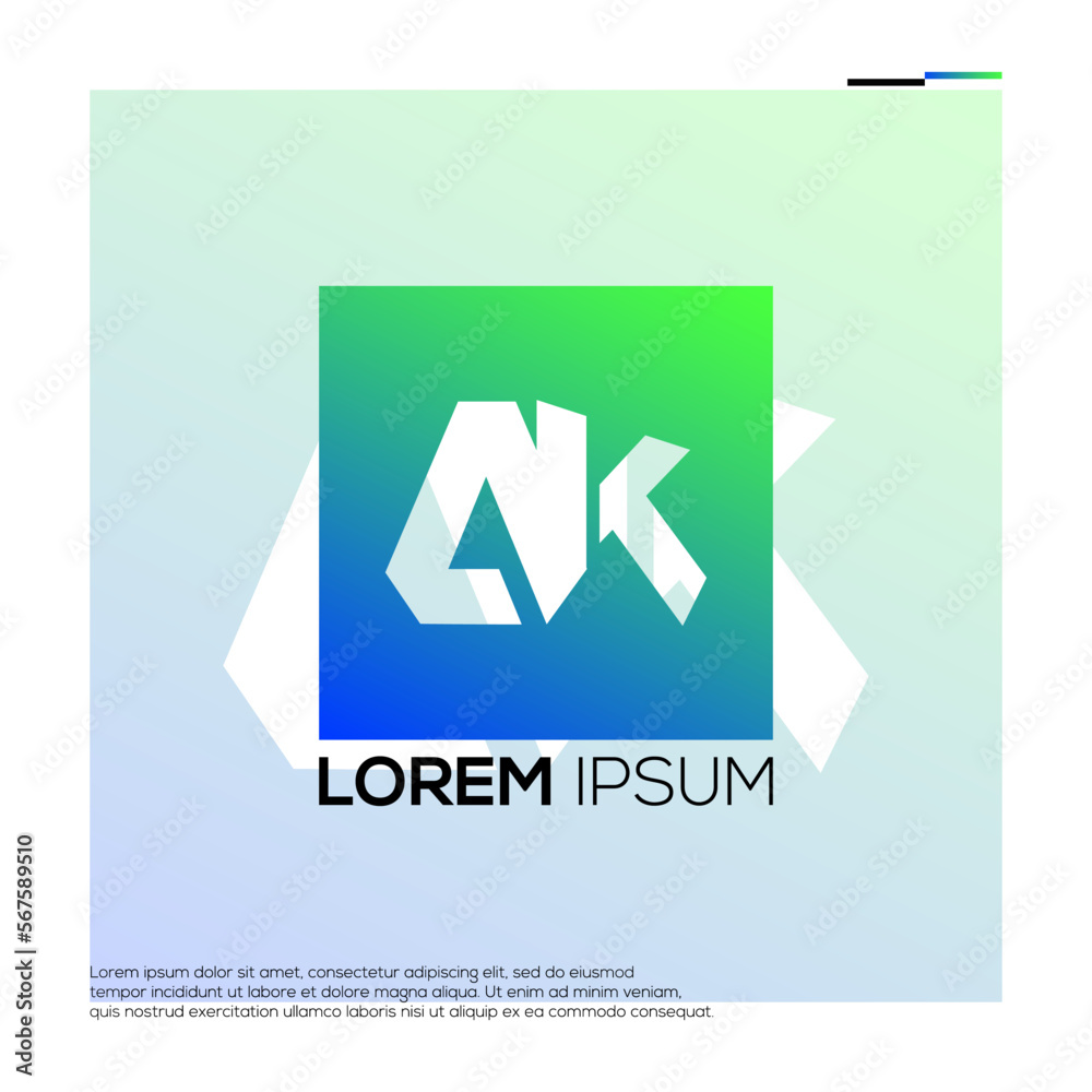 Modern Initials AK Logo Design Ideas Modern Initials AK Logo Design Ideas