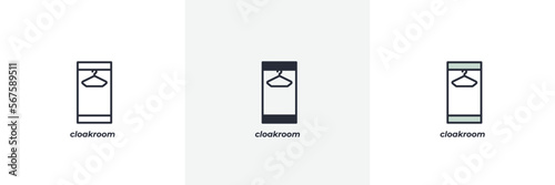 Bild auf Leinwand cloakroom icon
