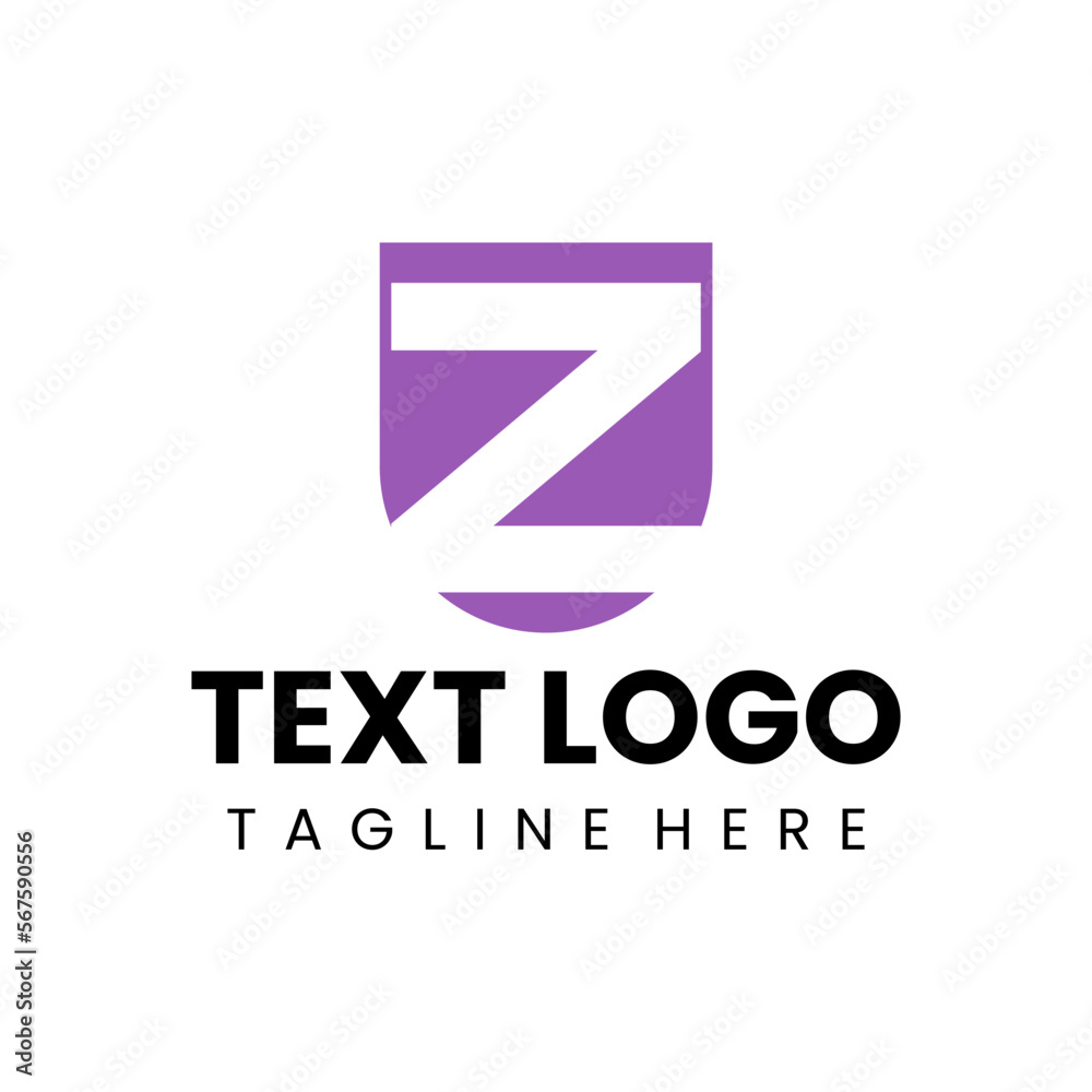 z letter logo design shield concept element z letter logo design shield concept element