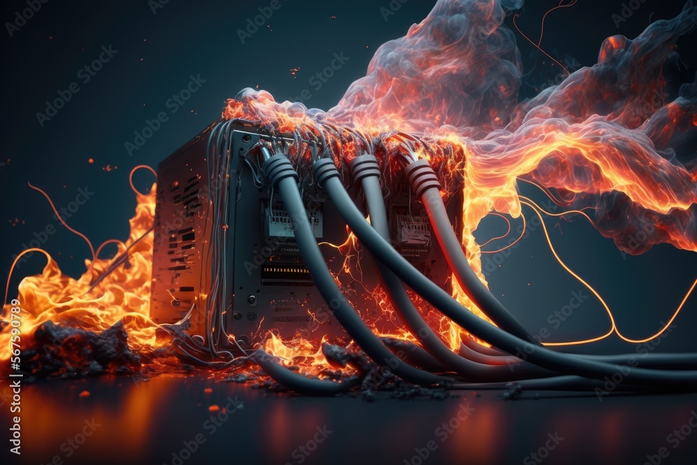 Fire Hazards What Happens When Burning Power Cables Destroy Devices