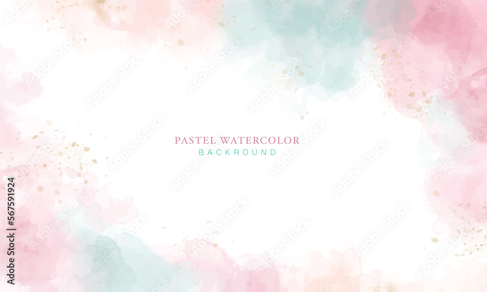 Abstract pastel unicorn of stain splash watercolor background
