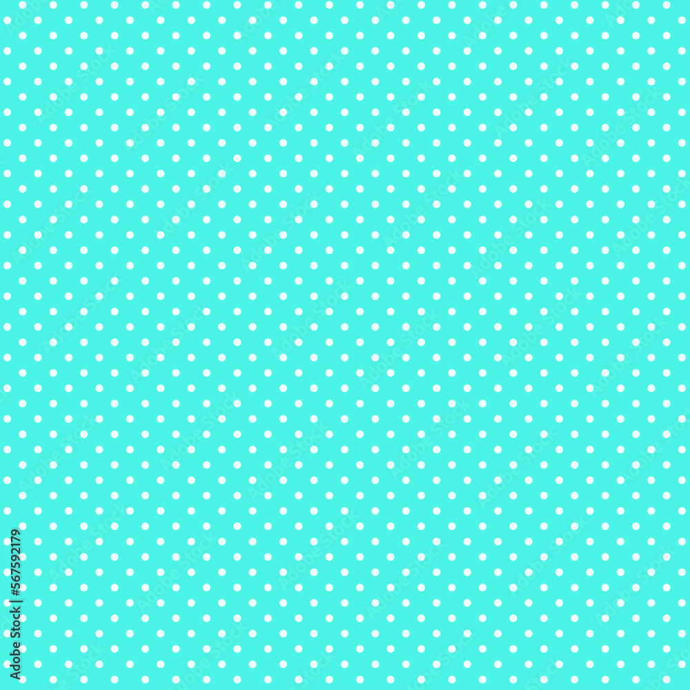 Seamless aqua Dot Pattern.Polka dot seamleess pattern. Color polka dot fabric.  Polka dots trendy background, tile. For fabric pattern, card, decor, wrapping paper	