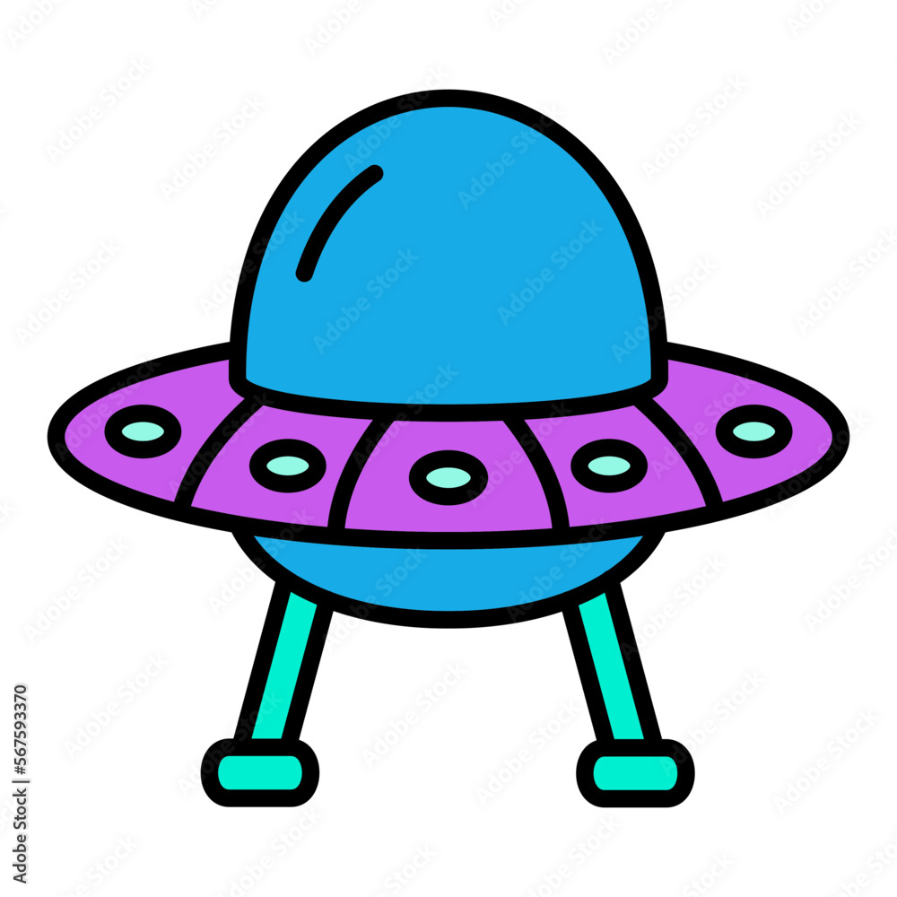 Ufo Filled Line Icon Ufo Filled Line Icon
