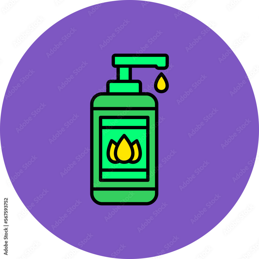 Lotion Multicolor Circle Filled Line Icon Lotion Multicolor Circle Filled Line Icon