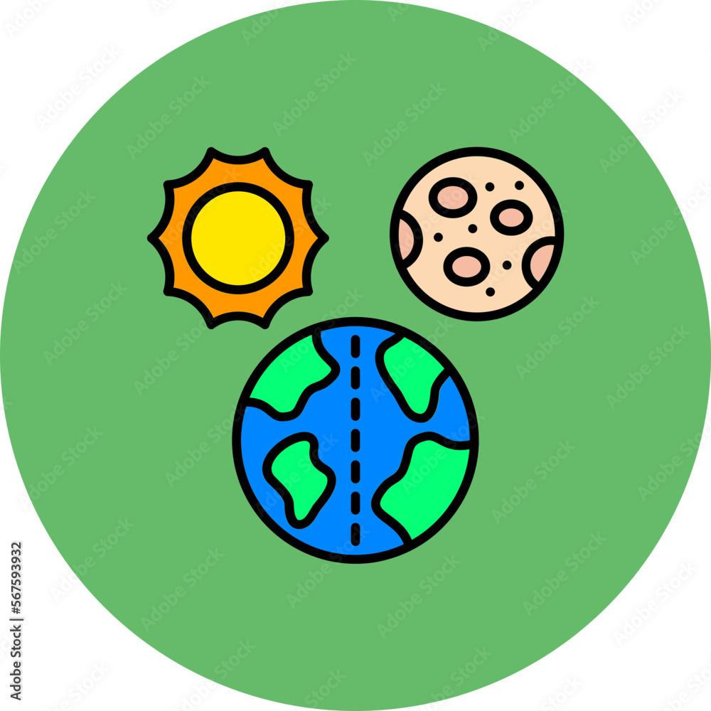 Day And Night Multicolor Circle Filled Line Icon Day And Night Multicolor Circle Filled Line Icon