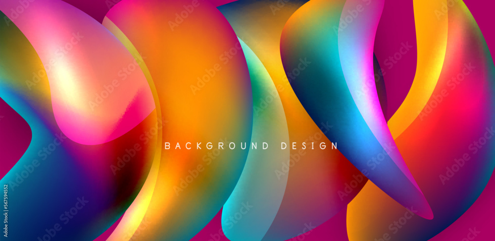 Fluid color liquid 3d elements abstract background Fluid color liquid 3d elements abstract background