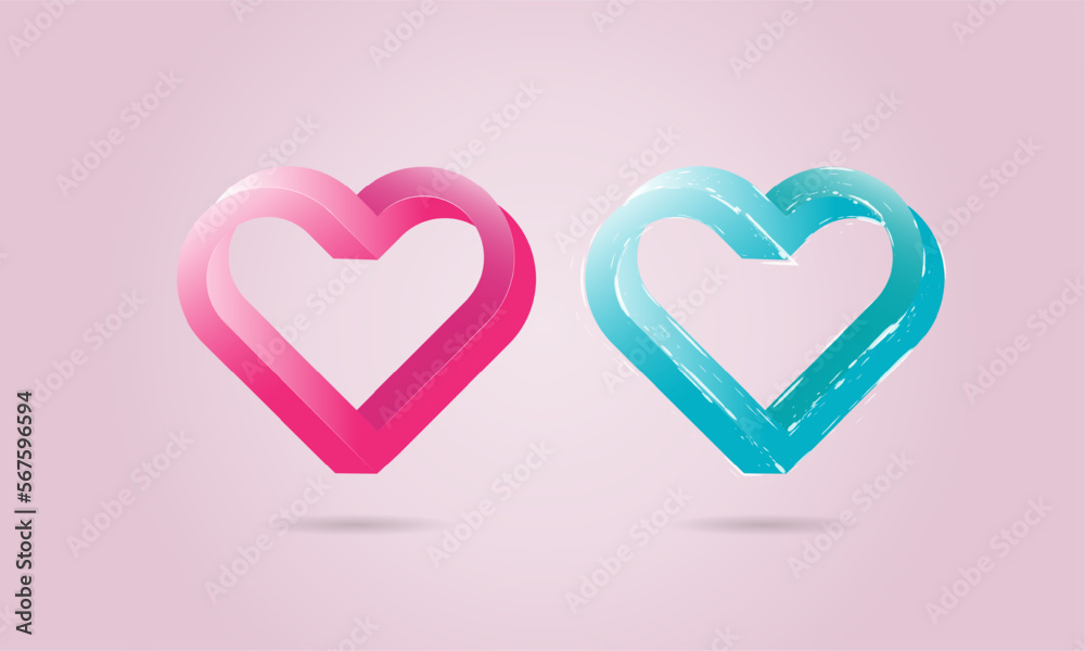 Heart Logo design vector template. Valentine day of love symbol.