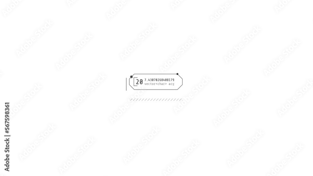 Animated HUD infographic element with code fragment. Animated HUD infographic element with code fragment.