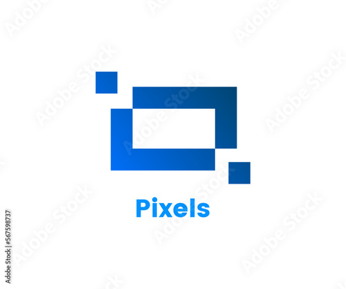 corporate pixels logo. vector logo templet.