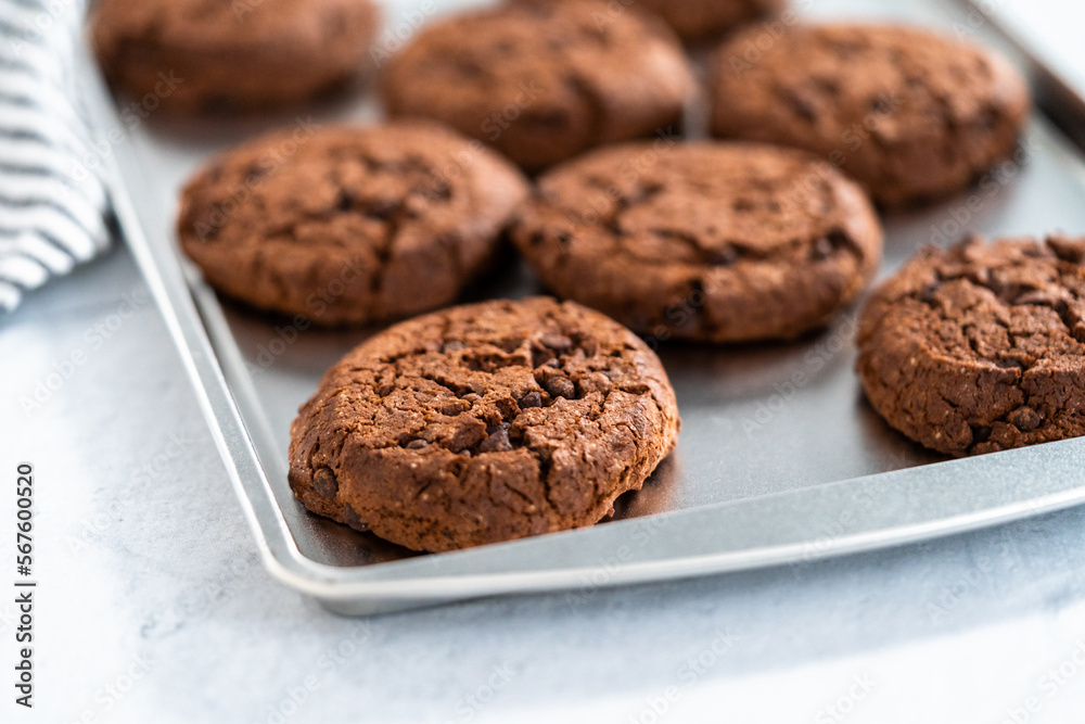 Double chocolate chip cookies Double chocolate chip cookies