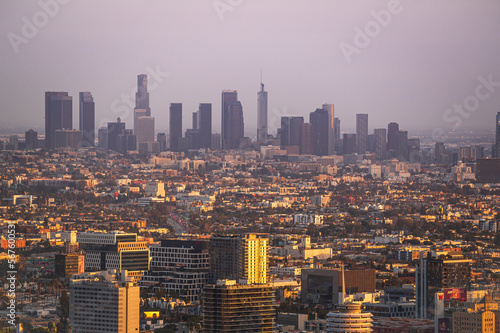 View of the city of Los Angeles on top of the Hollywood Hills © Travis