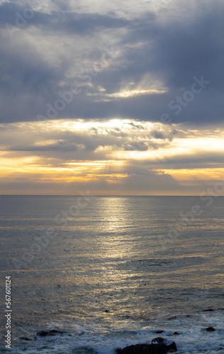 Sunset over the sea