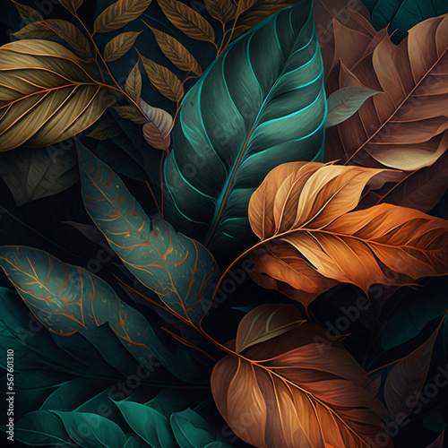 Leaves Background Texture © Alex