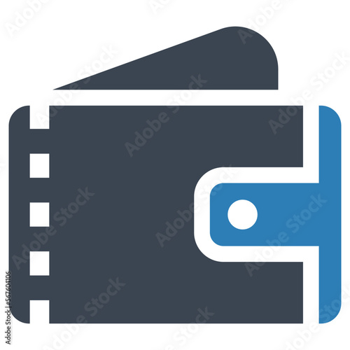 Pocket wallet icon (vector graphics)
