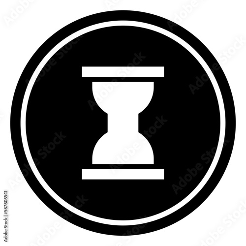 Hourglass Circular line icon